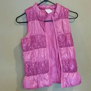 Pink glitter vest...like new